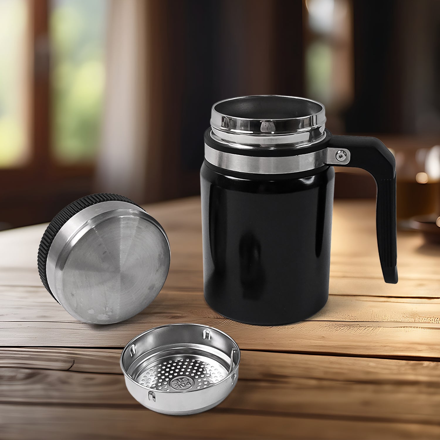 Stainless Steel Vacuum Cofee Cup With Non Slip Scalding (600ml Approx) Stainless Steel Vacuum Cofee Cup With Non Slip Scalding (600ml Approx)